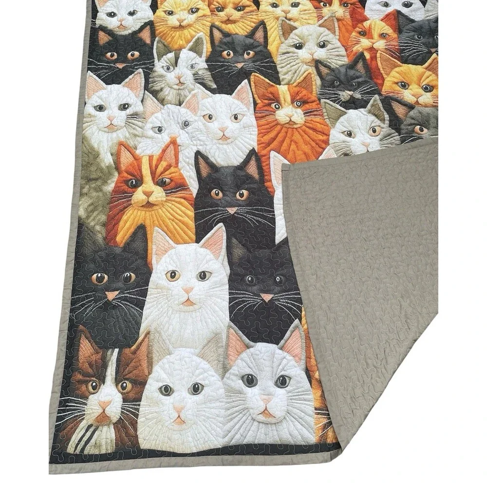 Cats Fur Parents Quilted Throw 80